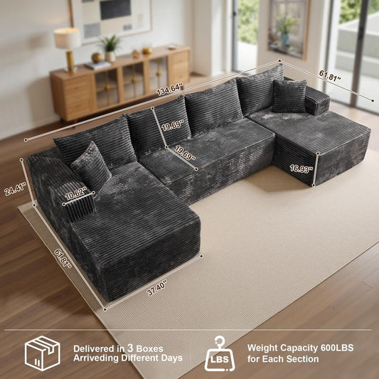 U-Shape Boneless Couch